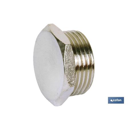 TAPON HEX. ROSCA MACHO R-1/8 VENTA UNITARIA