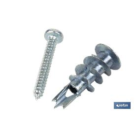 Taco zamak 13x32 para placas c/tornillo 4,2x32 venta unitaria TACO ZAMAK 13X32 PARA PLACAS C/TORNILLO 4,2X32 VENTA UNITARIA