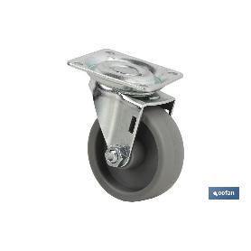 Rueda polipropileno 25x15mm placa venta unitaria RUEDA POLIPROPILENO 25X15MM PLACA VENTA UNITARIA