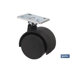 Rueda plastic ø40mm placa venta unitaria RUEDA PLASTIC Ø40MM PLACA VENTA UNITARIA