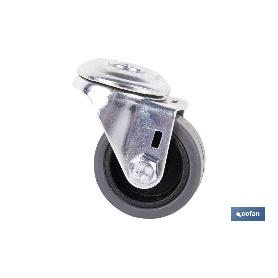 Rueda goma/gris pasante ø40x18mm venta unitaria RUEDA GOMA/GRIS PASANTE Ø40X18MM VENTA UNITARIA