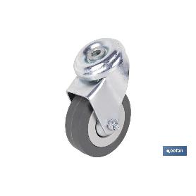 Rueda goma/gris pasante ø60x22mm venta unitaria RUEDA GOMA/GRIS PASANTE Ø60X22MM VENTA UNITARIA