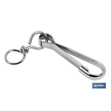 MOSQUETÓN GIRATORIO NIQUELADO 100MM VENTA UNITARIA