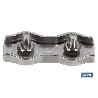 SUJETACABLES PLANOS DOBLES INOX. M-8 VENTA UNITARIA