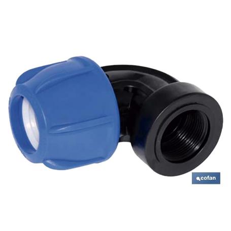 CODO 90° ROSCA HEMBRA PP PN16 63 X 2  VENTA UNITARIA