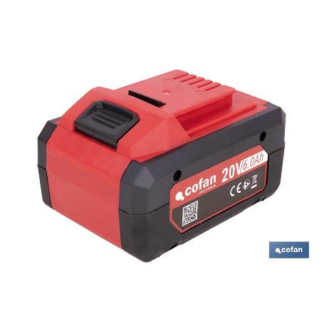 BATERÍA RECARGABLE LI-ION 20 V 6.0AH
