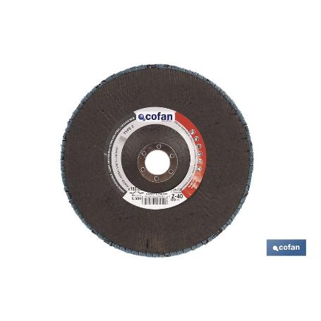 DISCO LAMINADO PROFESIONAL INCLINADO 178 MM. - GRANO 40 ZIRCONIO