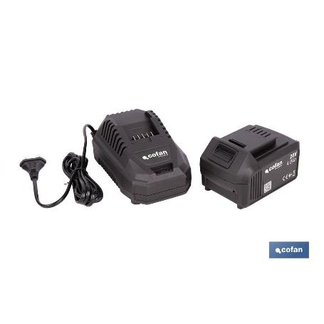 PACK CARGADOR 20 V 4.5 A Y BATERÍA LI-ION 20 V 4.0AH