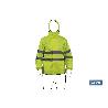 CHAQUETA DE LLUVIA DE ALTA VISIBILIDAD MODELO PÓLUX AMARILLA TALLA XXL