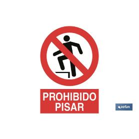 Señal poliestireno 210x148mm. prohibido pisar SEÑAL POLIESTIRENO 210X148MM. PROHIBIDO PISAR