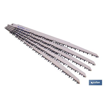 HOJA DE SIERRA DE SABLE (5PCS) HCS 220X4-5  -  MADERA