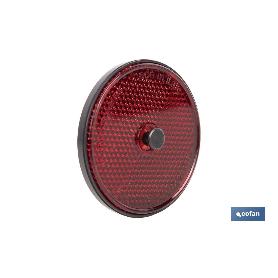 CATADIÓPTRICO REDONDO ROJO Ø 60 MM CON TORNILLO