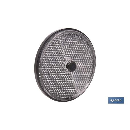 CATADIÓPTRICO REDONDO BLANCO Ø 60 MM CON TORNILLO