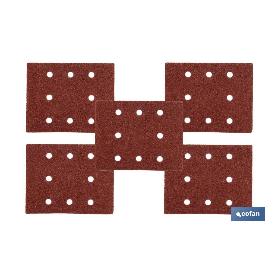 HOJA DE LIJADO LIJADORA ORBITAL 8 AGUJEROS 114 X 140 MM G 80   CAJA 5 UNID.