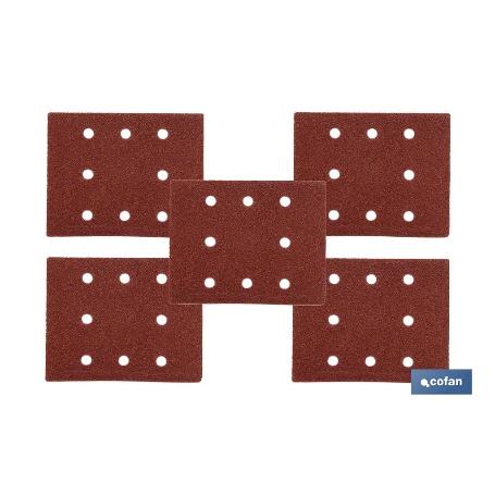 HOJA DE LIJADO LIJADORA ORBITAL 8 AGUJEROS 114 X 140 MM G 100   CAJA 5 UNID.