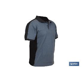 POLO BALDER ELASTANO 210 G/M2 GRIS OSCURO-NEGRO TALLA M