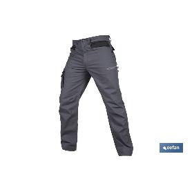 PANTALÓN DE TRABAJO LOKI ELASTANO 215 G/M2 GRIS ANTRACITA TALLA 42