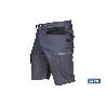 BERMUDAS DE TRABAJO FRIGG ELASTANO 215 G/M2 GRIS OSCURO CON DETALLES NEGROS TALLA 40