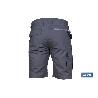 BERMUDAS DE TRABAJO FRIGG ELASTANO 215 G/M2 GRIS OSCURO CON DETALLES NEGROS TALLA 54