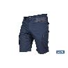 BERMUDAS DE TRABAJO TYR ELASTANO 215 G/M2 AZUL MARINO CON DETALLES GRISES TALLA 58
