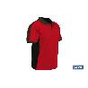 POLO HELA ELASTANO 210 G/M2 ROJO OSCURO-NEGRO TALLA XXXL