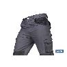 PANTALÓN DE TRABAJO HEIMDALL ELASTANO 280 G/M2 GRIS OSCURO CON DETALLES NEGROS TALLA 44