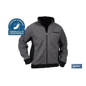 CHAQUETA POLAR MODELO WALKER 370 G/M GRIS-NEGRO TALLA L