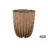 MACETA CON FILTRO DE DRENAJE A RAYAS COLOR MARRÓN WPC Ø 300 X 356 MM 11,6 L VENTA UNITARIA