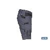 BERMUDAS DE TRABAJO FRIGG ELASTANO 215 G/M2 GRIS OSCURO CON DETALLES NEGROS TALLA 46