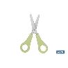 TIJERA ESCOLAR CON PUNTA REDONDA DE COLOR VERDE 13,3 CM