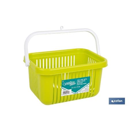 CESTA PARA PINZAS VERDE LIMA 27 X 21 X 14 CM