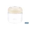 BOTE DE VIDRIO BOROSILICATO CON TAPA BEIGE GAMA LAUREL 400 ML