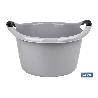 BARREÑO REDONDO ASAS 15L GRIS  42X39.5X25CM