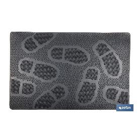 FELPUDO INTERIOR/EXTERIOR DE CAUCHO 40 X 60 X 0,8 CM DISEÑO CON HUELLAS