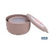 SET DE 3 RECIPIENTES REDONDOS CON TAPA 100 ML, 250 ML, 500 ML