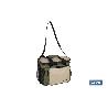 NEVERA TEXTIL PORTÁTIL MULTIBOLSILLOS COLOR VERDE/BEIGE 20 L