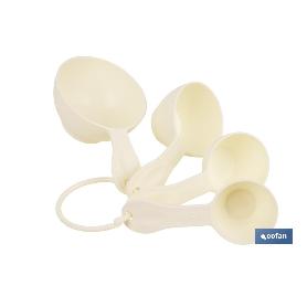 JUEGO DE 4 CUCHARAS MEDIDORAS 60 ML, 80 ML, 120 ML, 240 ML