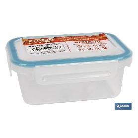 FIAMBRERA AZUL RECTANGULAR CON JUNTA BI-MATERIA MODELO YUBA 1,4 L