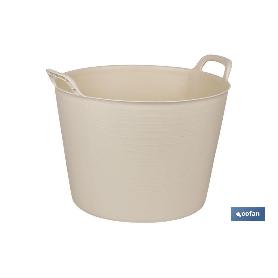 CAPAZO 42 L BEIGE  48.5 X 45 X 38 CM   CAJA 6 UNID.
