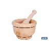MORTERO DE MADERA CON MAZA Ø14 CM