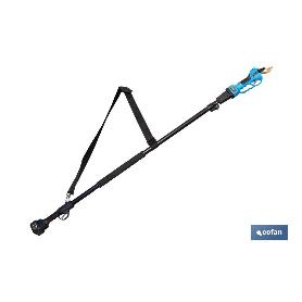 CONJUNTO TIJERAS DE PODAR A BATERÍA + PÉRTIGA EXTENSIBLE 140 - 207 CM