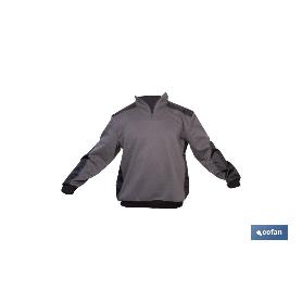 SUDADERA RANGER CUELLO CREMALLERA 280GMS AZUL-NEGRO T-M