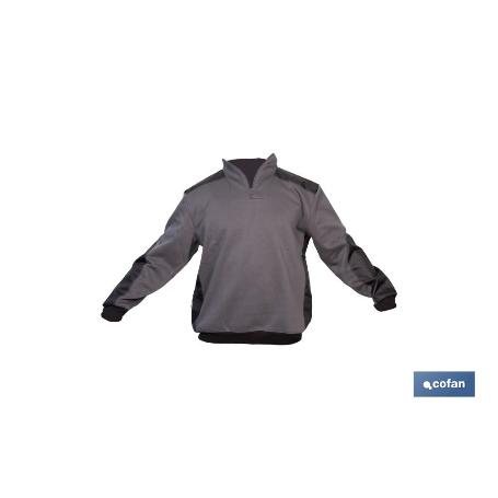 SUDADERA RANGER CUELLO CREMALLERA 280GMS AZUL-NEGRO T-M